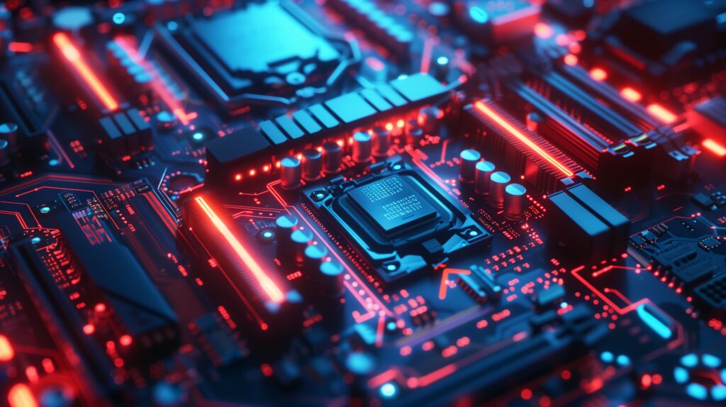 Neon Motherboard Background 1