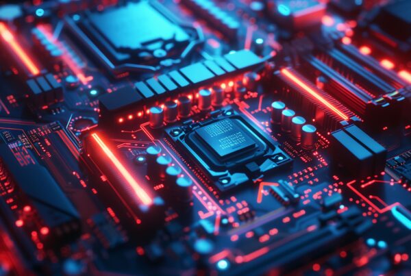 Neon Motherboard Background 1